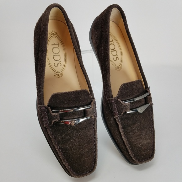 Tod's Shoes - Tod's 34 driving moc suede espresso EUC